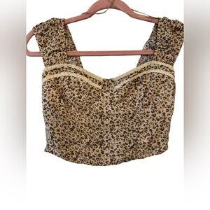 Kirious Animal Print Crop Top M